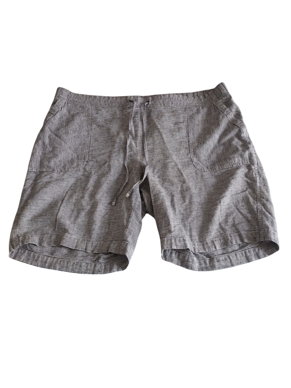 Talbots 18W Linen Blend Pinstripe Shorts
